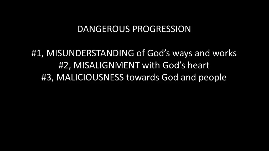 dangerous progression 3