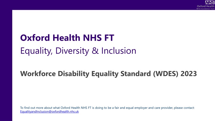 oxford health nhs ft equality diversity inclusion