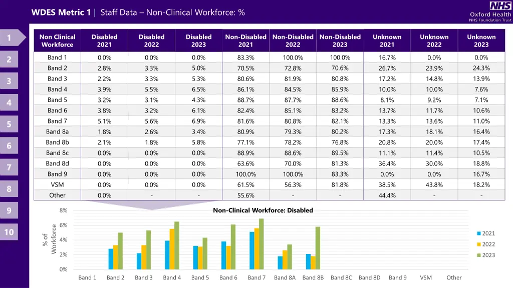 wdes metric 1 staff data non clinical workforce 1