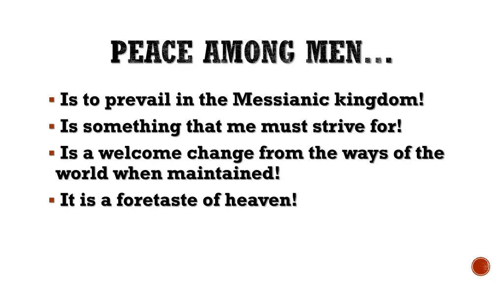 peace among men