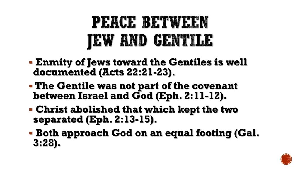 peace between jew and gentile