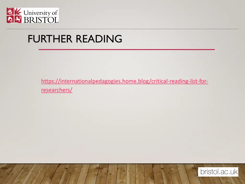 further reading