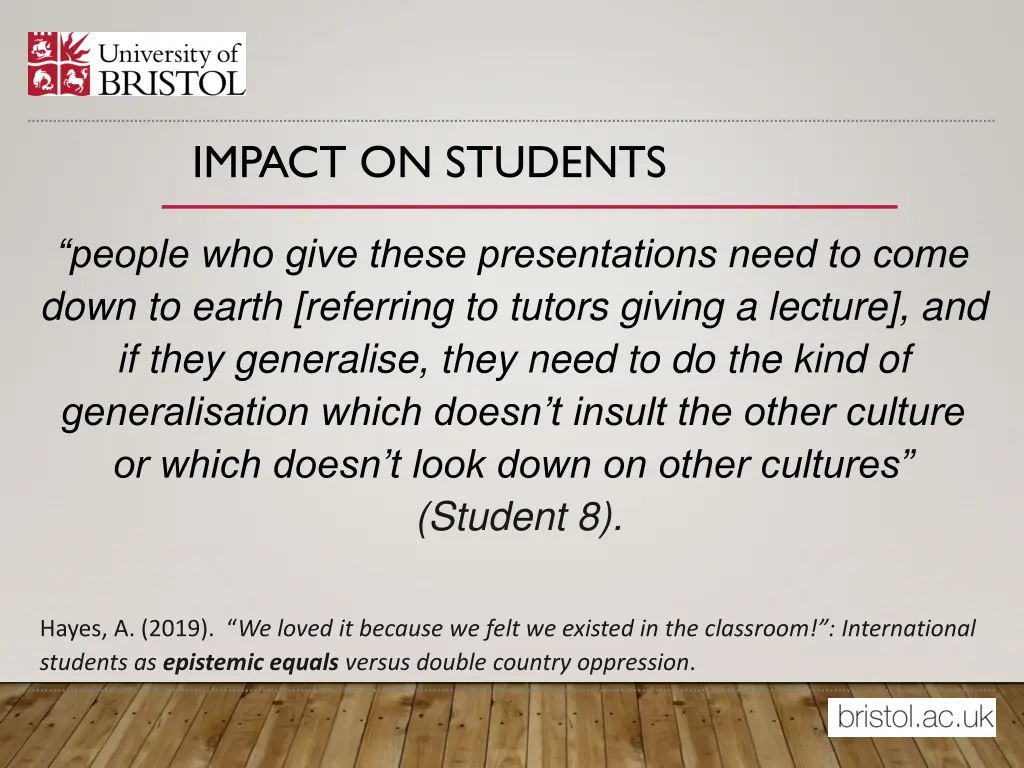 impact on students