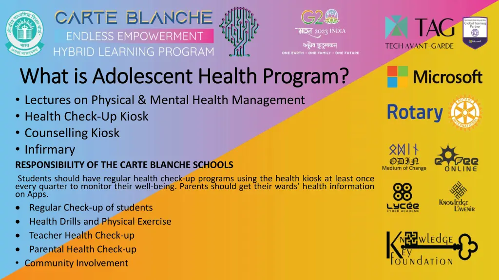 what is adolescent health program what