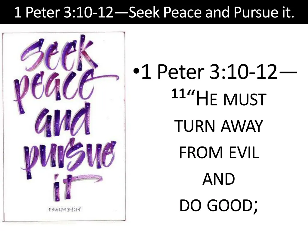1 peter 3 10 12 seek peace and pursue it 1