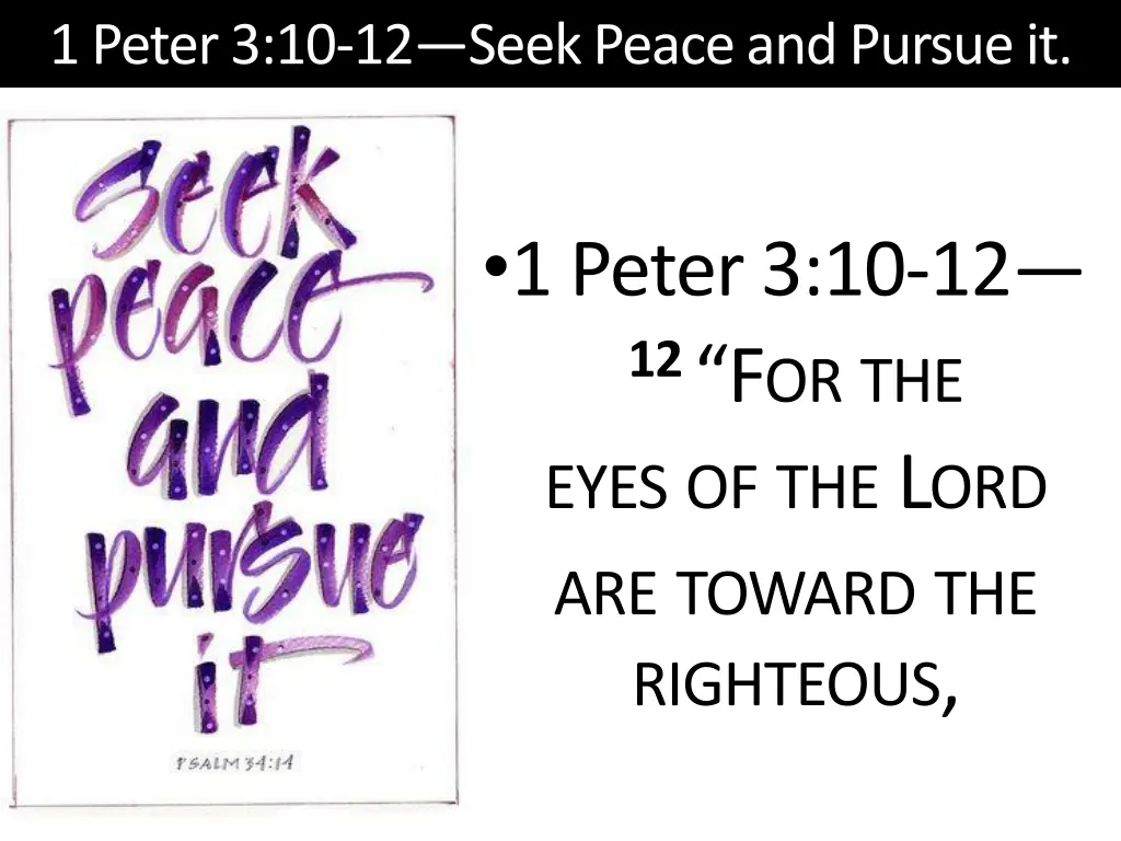 1 peter 3 10 12 seek peace and pursue it 3