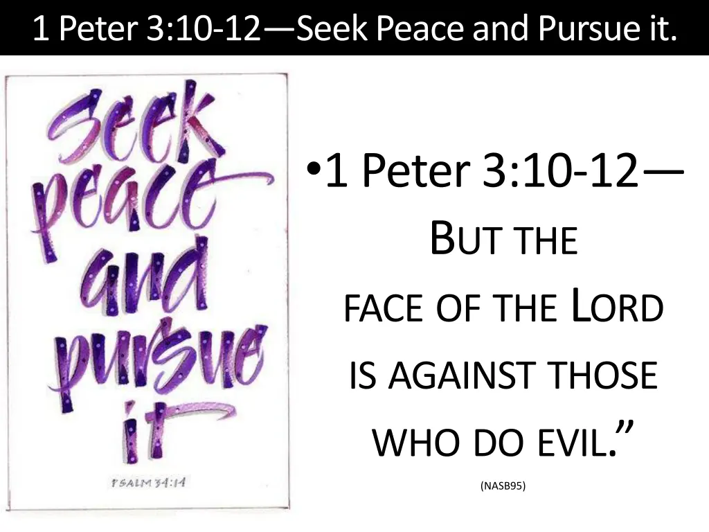 1 peter 3 10 12 seek peace and pursue it 5