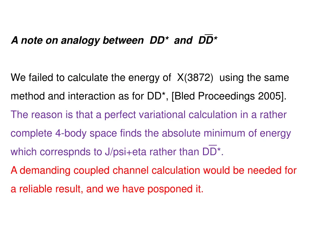a note on analogy between dd and dd