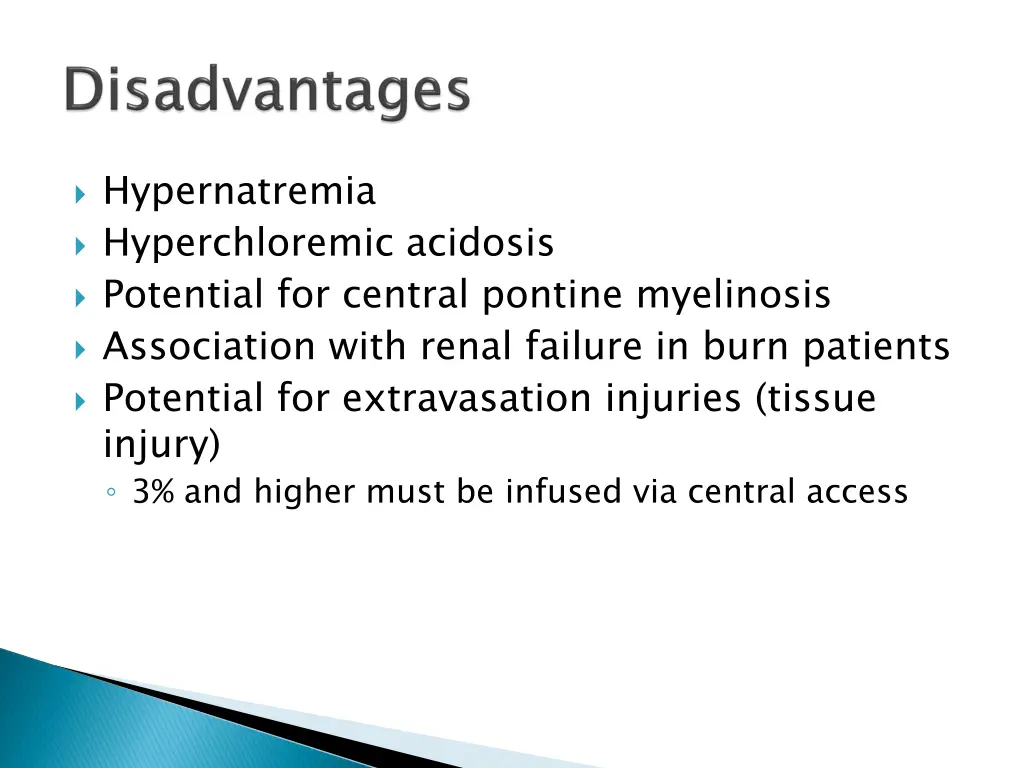 hypernatremia hyperchloremic acidosis potential