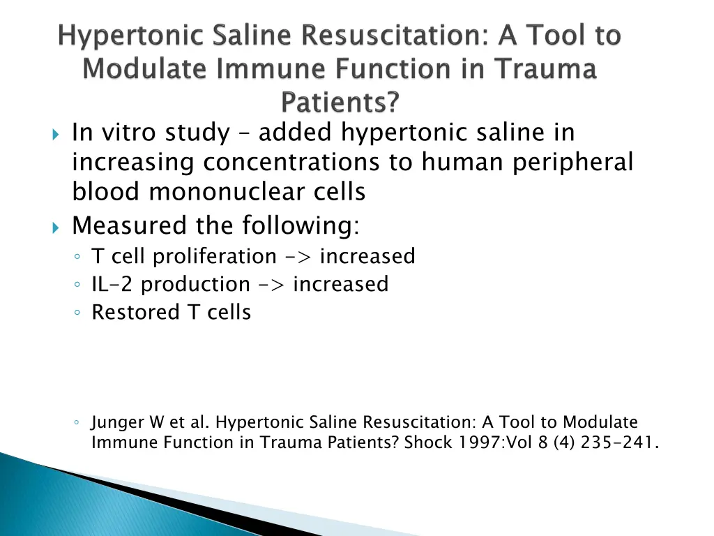in vitro study added hypertonic saline