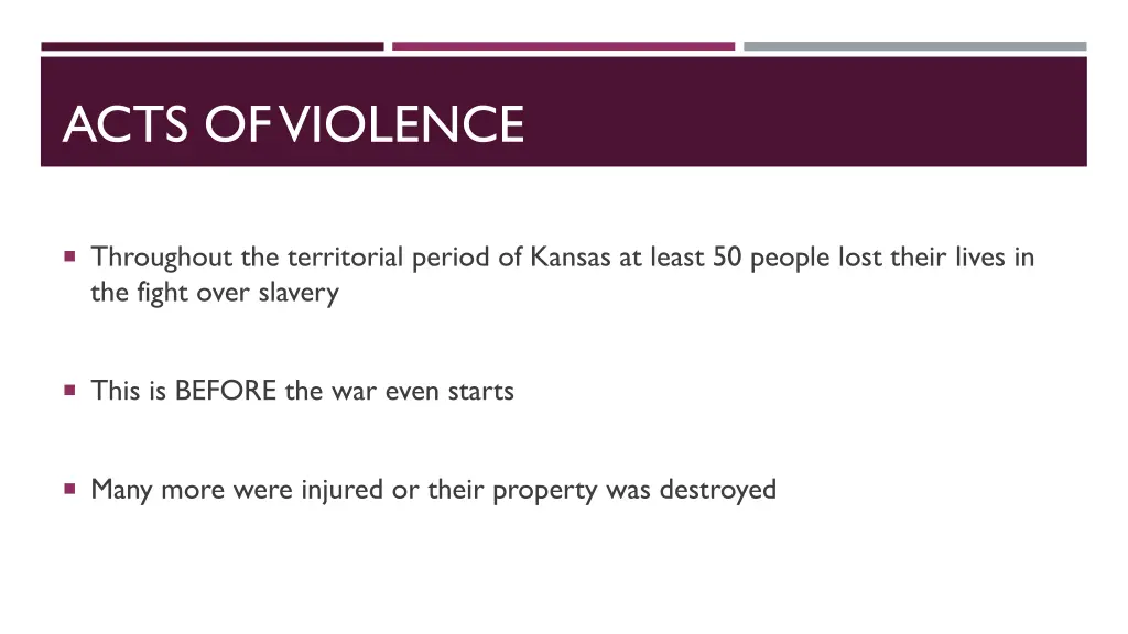 acts of violence