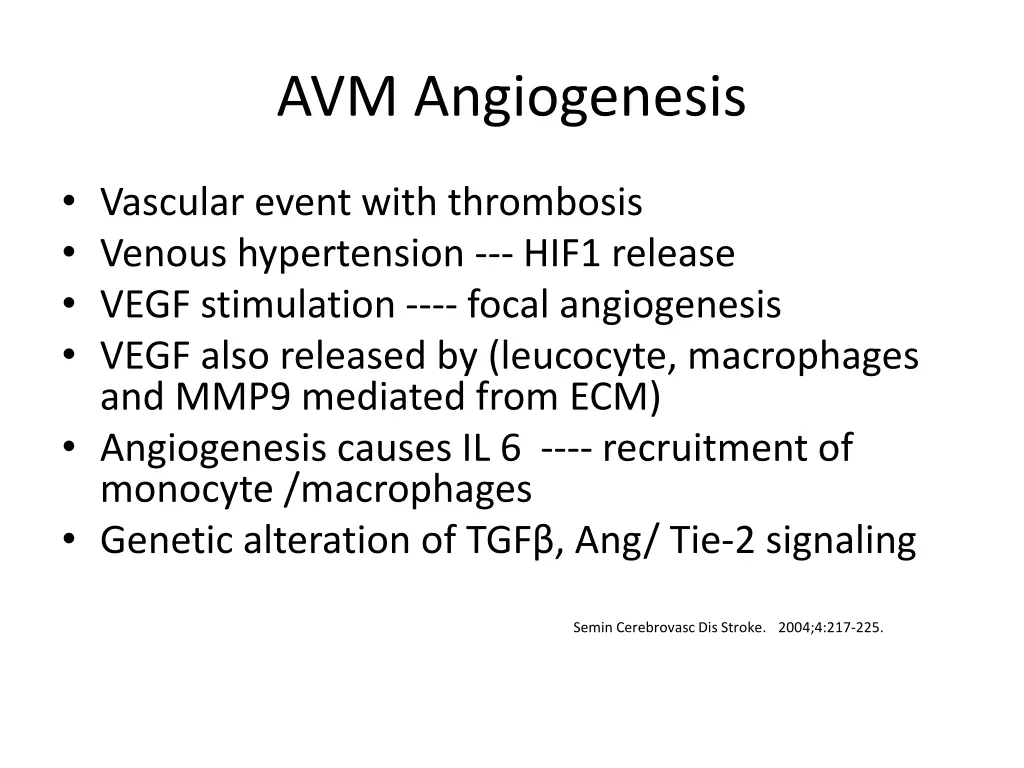 avm angiogenesis