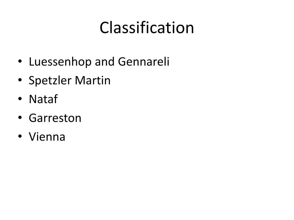 classification