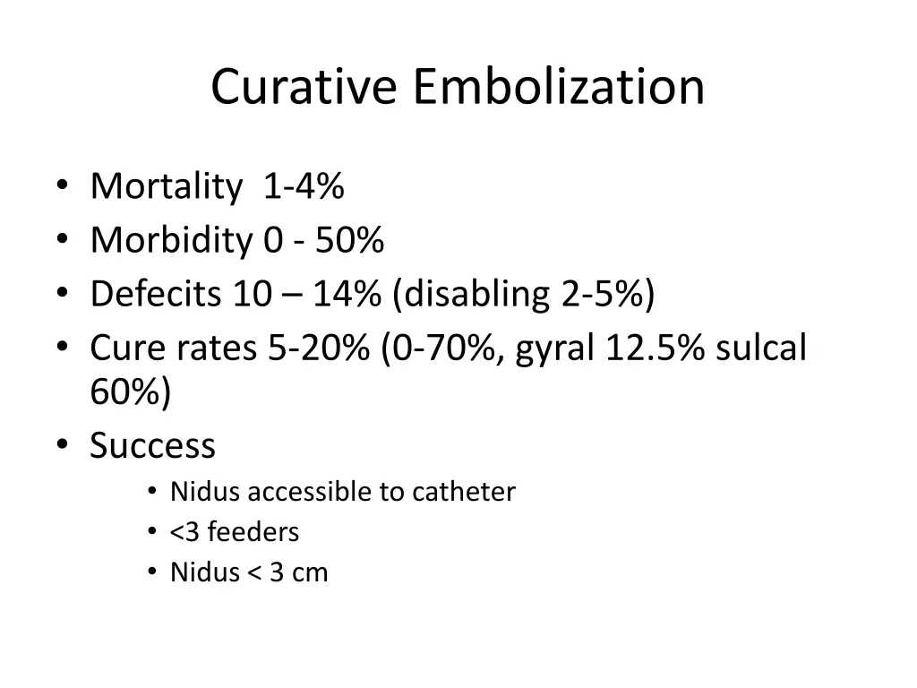curative embolization