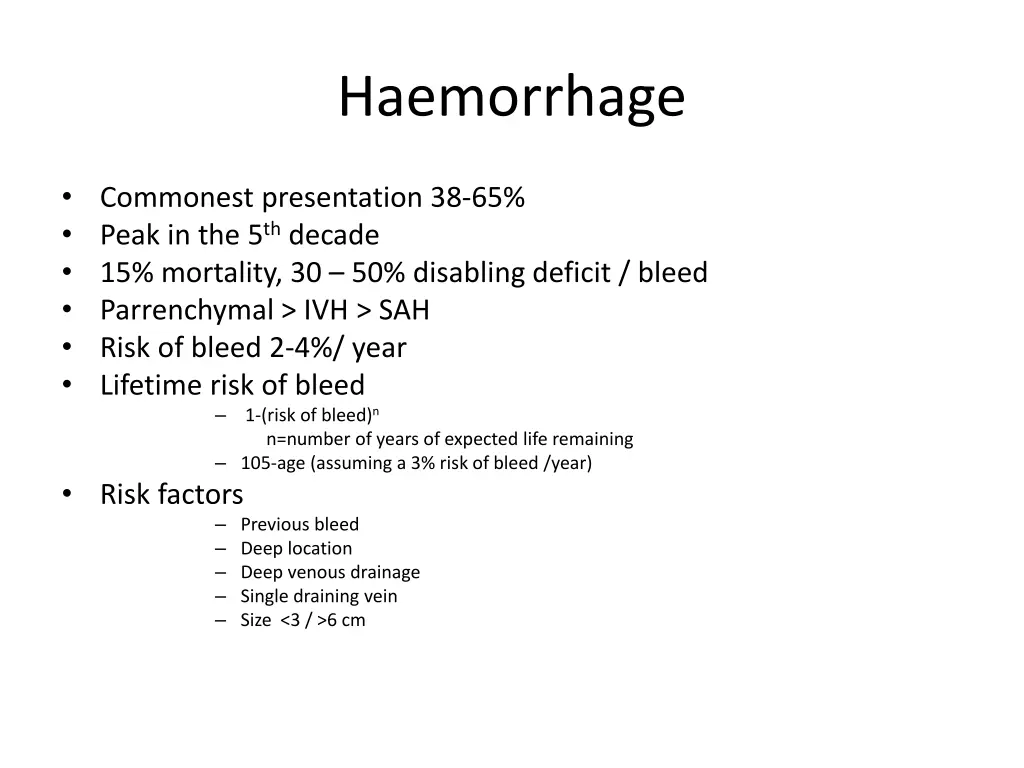 haemorrhage