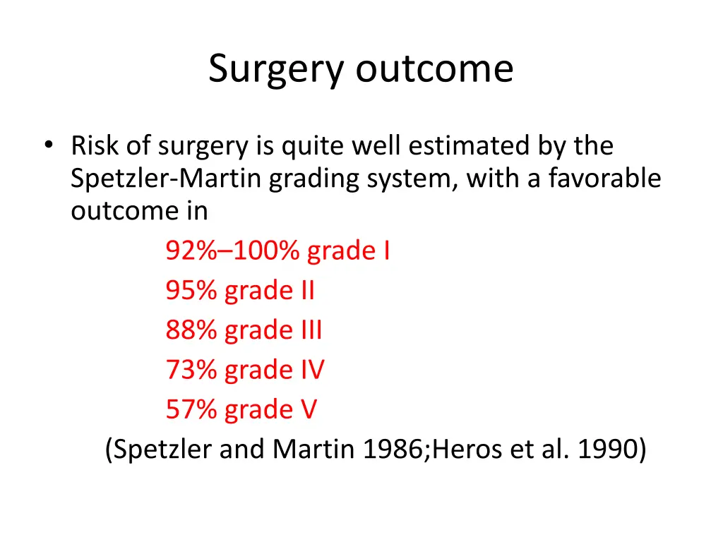 surgery outcome