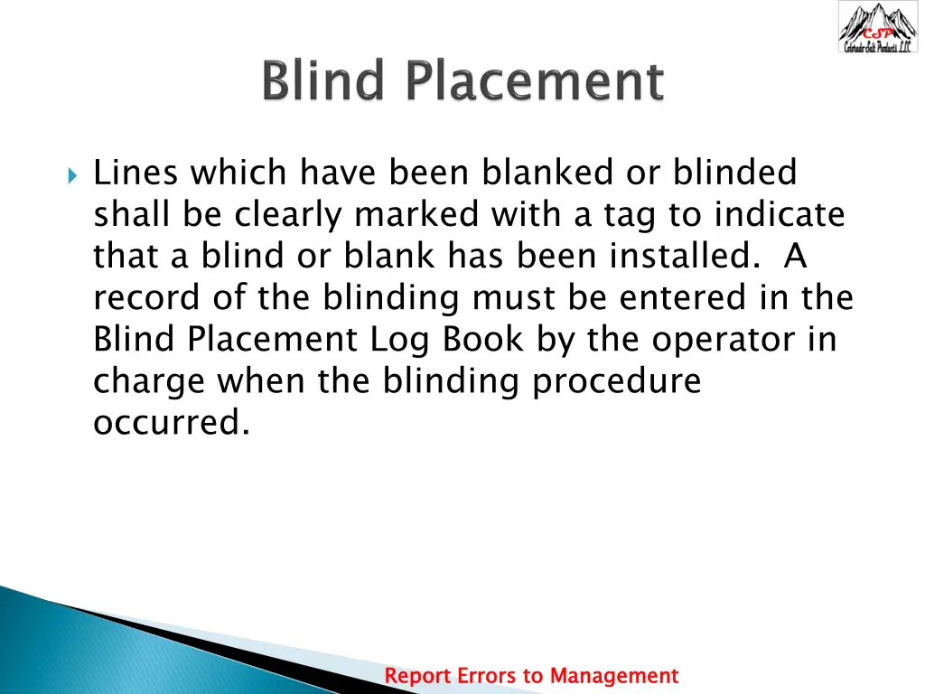lines which have been blanked or blinded shall