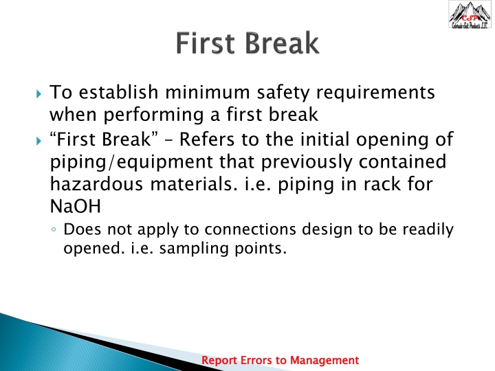 to establish minimum safety requirements when