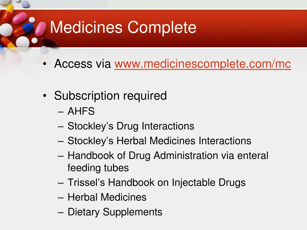 medicines complete