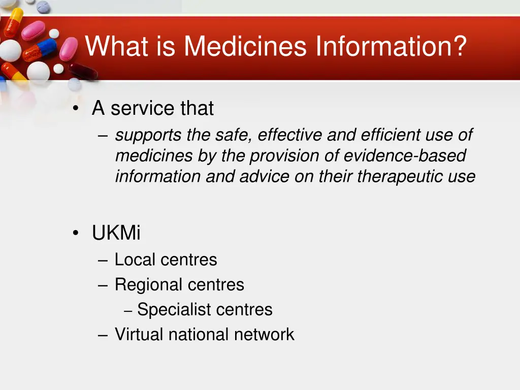 what is medicines information