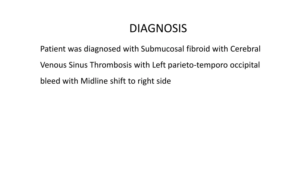 diagnosis
