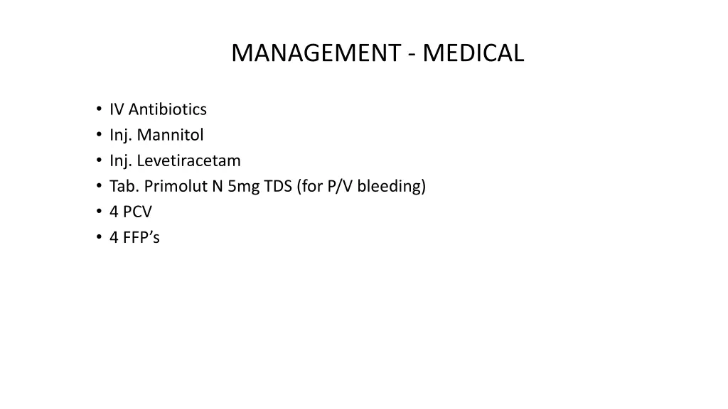 management medical