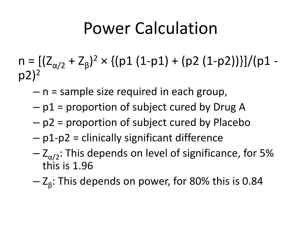power calculation