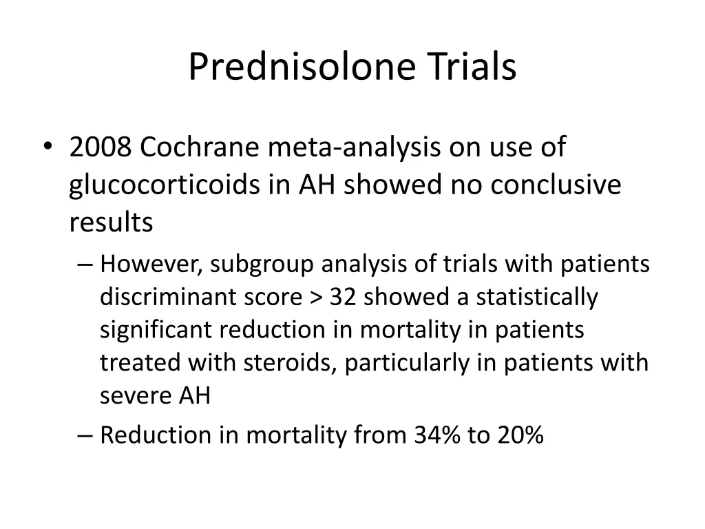 prednisolone trials
