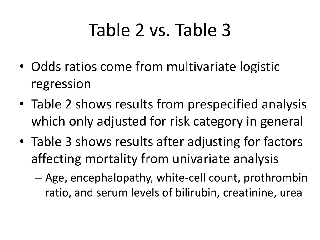 table 2 vs table 3