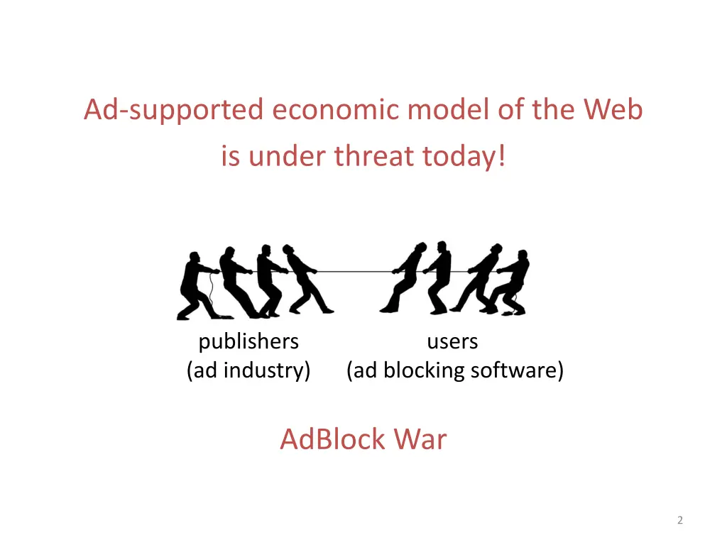 ad supported economic model of the web is under