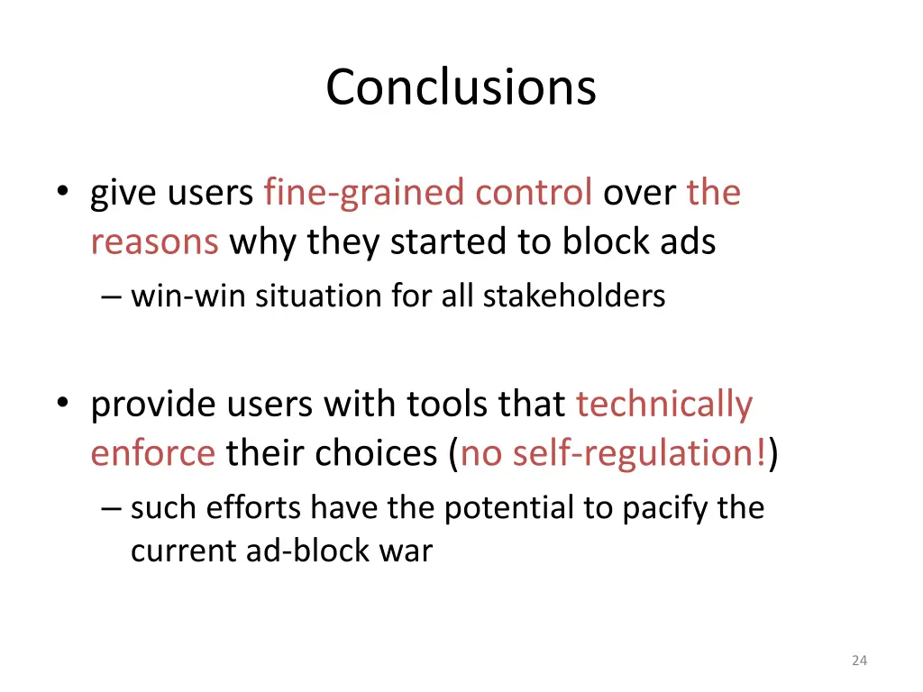 conclusions