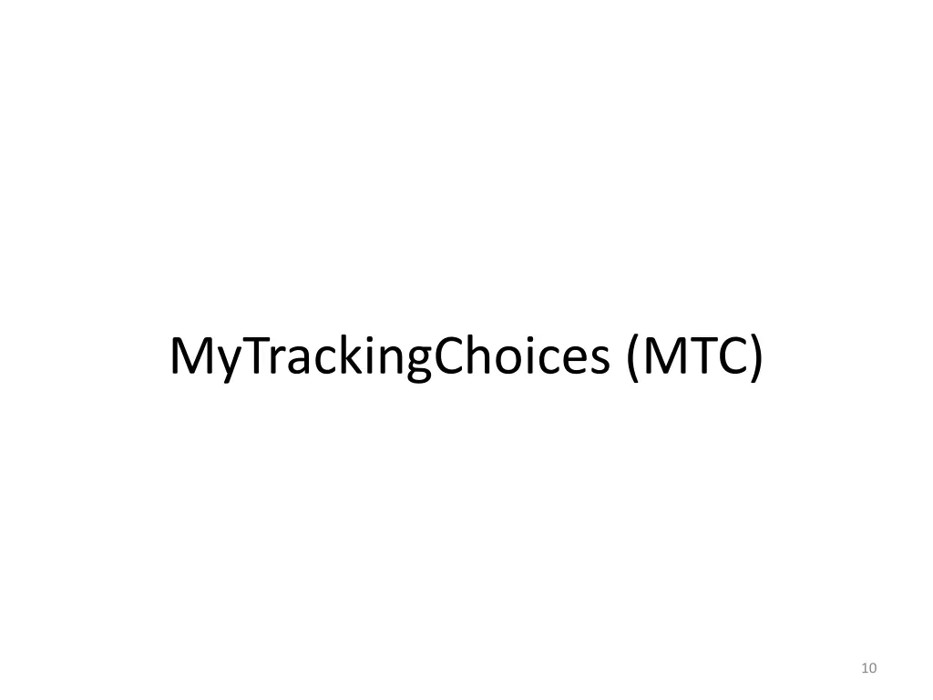 mytrackingchoices mtc
