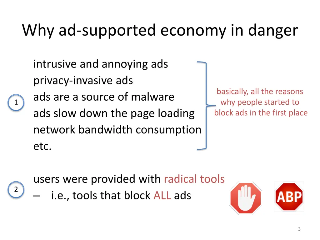 why ad supported economy in danger
