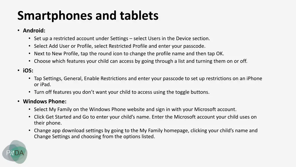 smartphones and tablets
