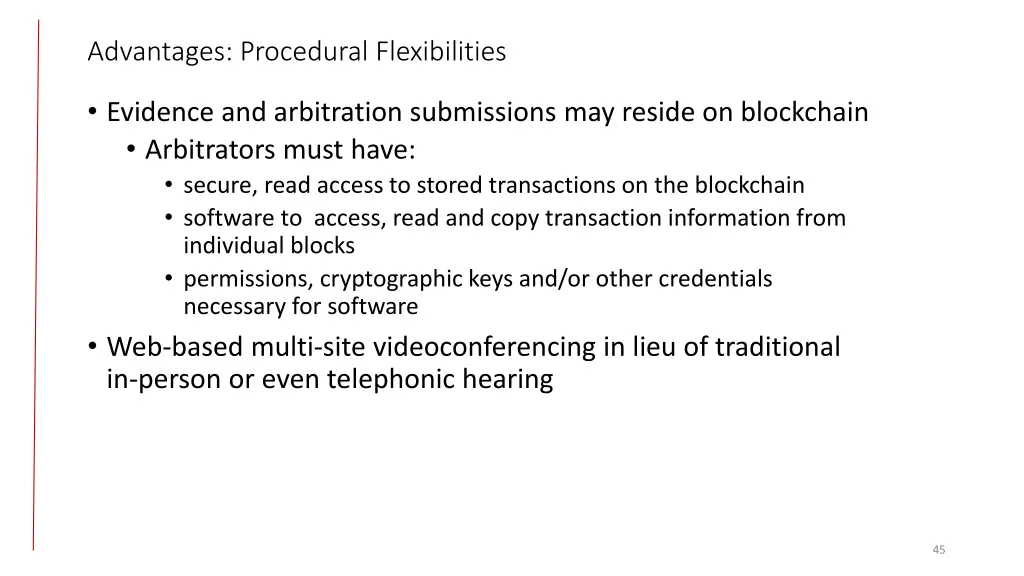 advantages procedural flexibilities 2