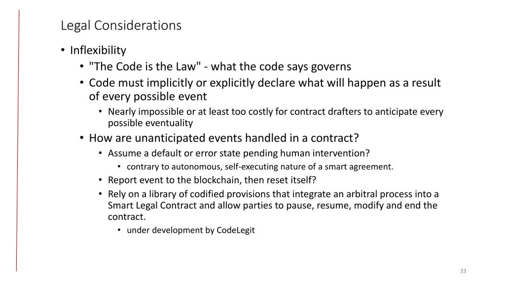 legal considerations