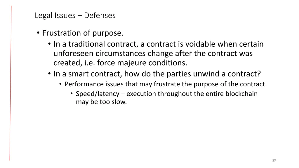 legal issues defenses