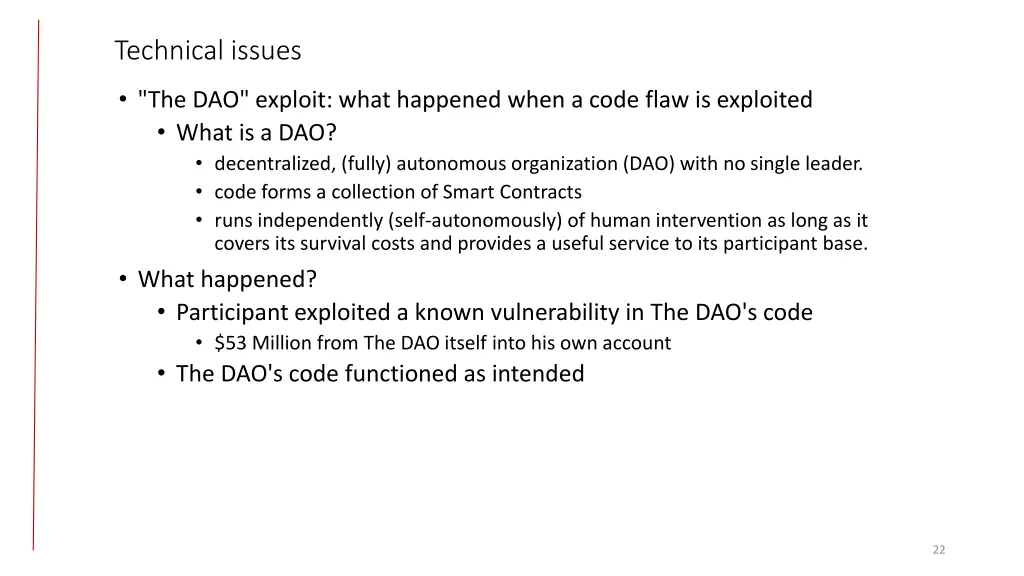 technical issues 1