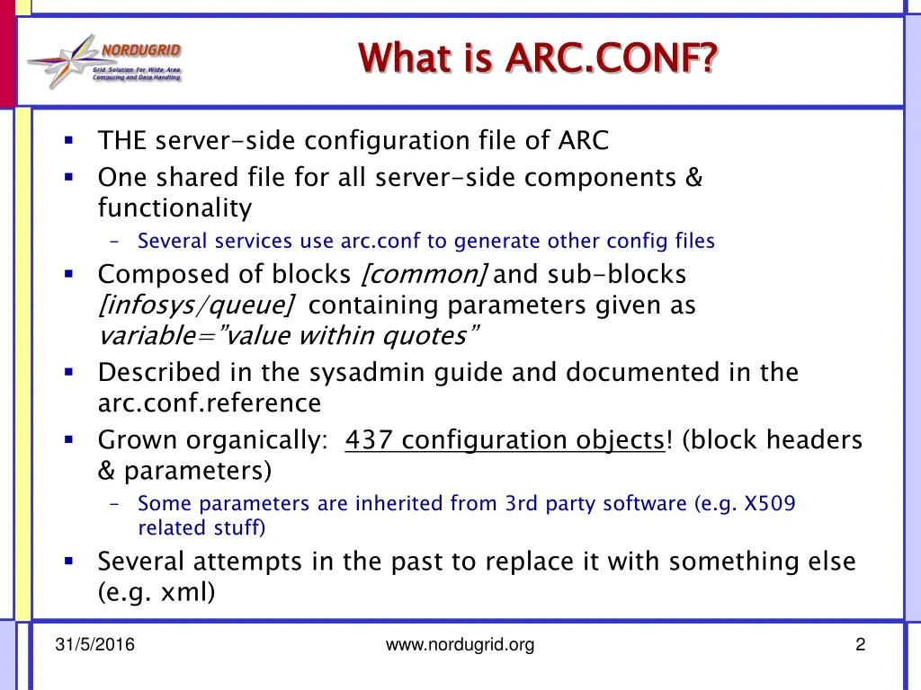 what is arc conf
