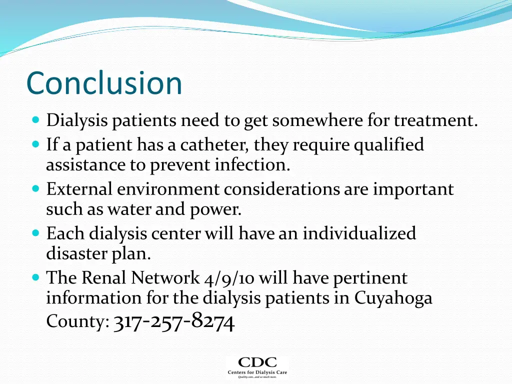 conclusion dialysis patients need