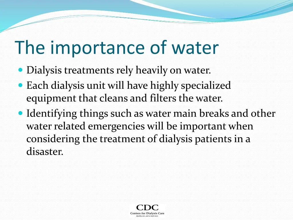 the importance of water