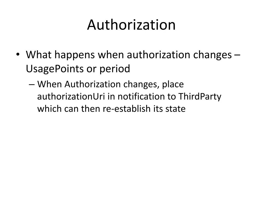authorization