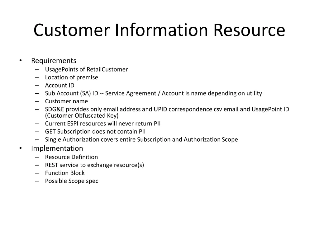 customer information resource