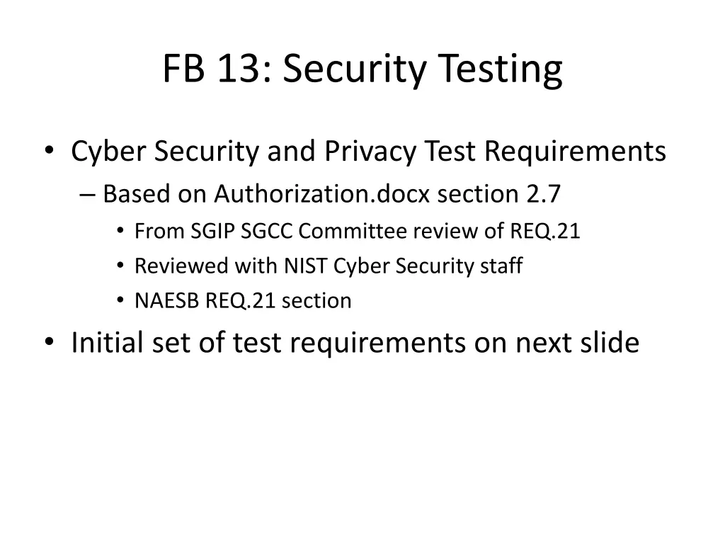 fb 13 security testing