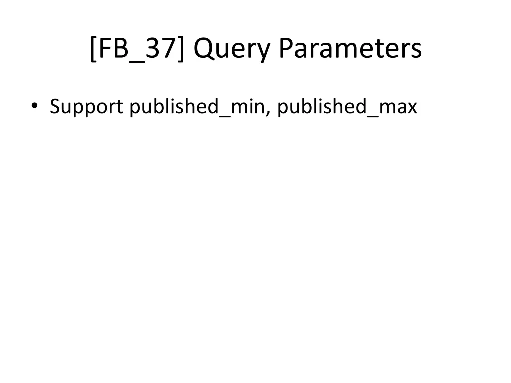 fb 37 query parameters