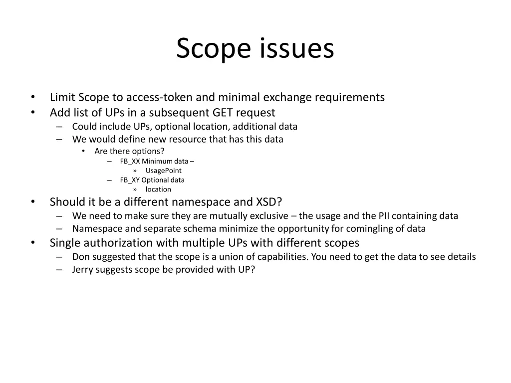scope issues