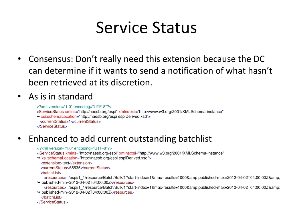 service status