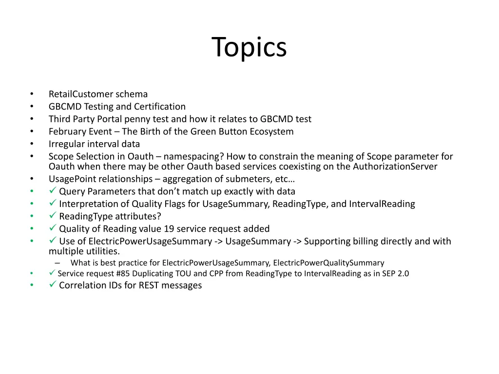 topics