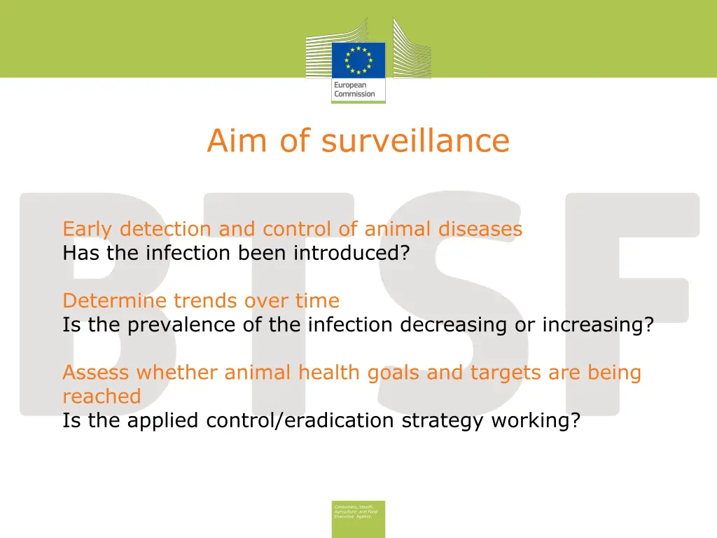 aim of surveillance