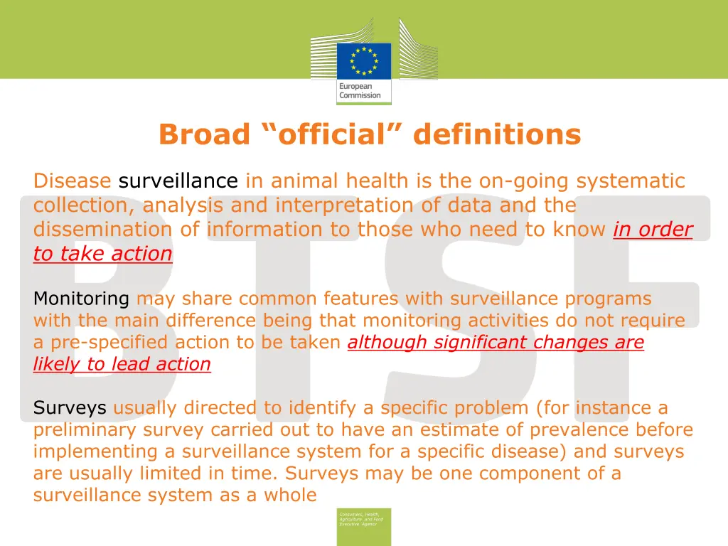 broad official definitions